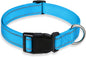 Reflective Dog Collar with Buckle Adjustable Safety Nylon Collars by BOOMIBOO