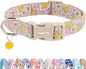 Faygarsle Floral Girl Dog Collar, Cotton Fabric by Faygarsle