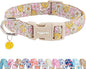 Faygarsle Floral Girl Dog Collar, Cotton Fabric by Faygarsle
