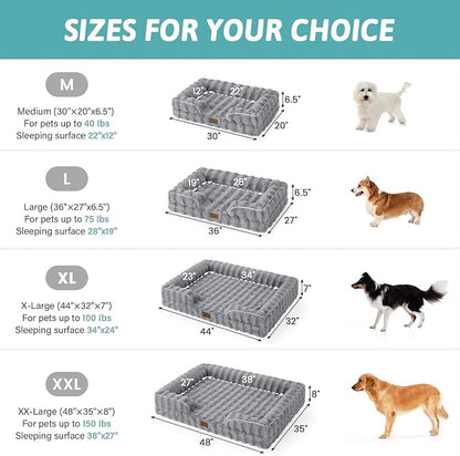 Orthopedic Dog Bed for Extra Large Dog, Soft and Warm Faux Fur Sofa for Giant - Image 3
