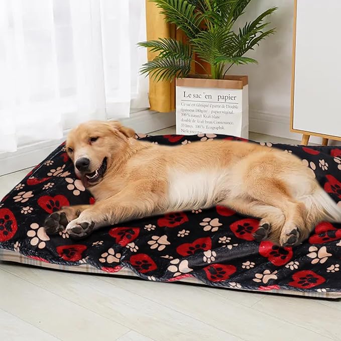 Dog Blankets for Large Dogs, Fuzzy Soft Pet Mat Throw Cover for Kennel Crate Bed - Image 6