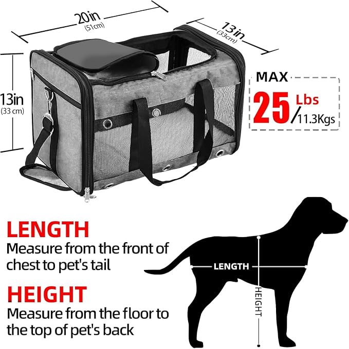 Soft Sided Cat/Dog Carrier，Collapsible Mesh Pets Travel Carriers - Image 2