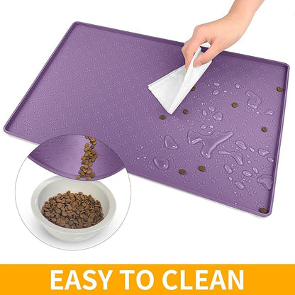 Ptlom Dog Food Mat Anti-Slip Pet Bowl Mats - Image 9