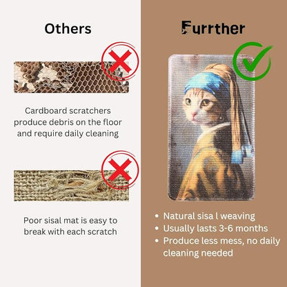 Sisal Cat Scratcher Post Mat, Shedding-Resistant Scratching Surface - Image 4