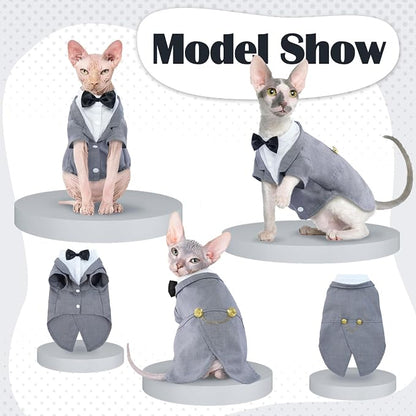 QBLEEV Cat Tuxedo Suit, Cat Halloween Costumes - Image 2