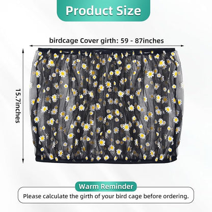 Bird Cage Seed Catcher, Seed Catcher Guard Net Cover, Parrot Nylon Mesh Net - Image 7