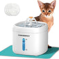 Cat Water Fountain 2.2L with 3 Filters and 1 Mat, Dual Flow Modes Dog Water by CORNNPET