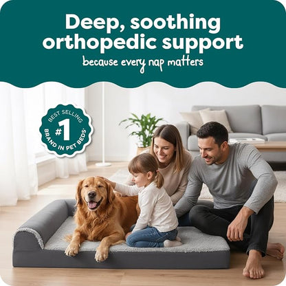Furhaven Orthopedic Dog Bed for Large Dogs w/ Removable Bolsters & Washable - Image 2