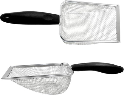 Hordion Cat Litter Scoop Stainless Steel Mesh Scooper, 2mm Mesh Non-Stick - Image 5