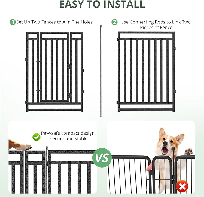 Dog Playpen Metal Dog Fence Outdoor - Image 4