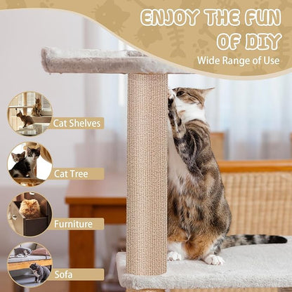 Climbing Cat Scratcher Mat Trimmable Cat Scratching Post Carpet 118’’x15.8’’ - Image 6