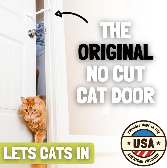 Door Buddy Cat Door Latch & Stopper. Adjustable Dog Proof Door Strap - Image 2
