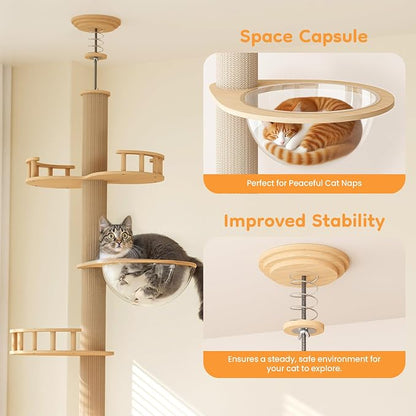 Floor to Ceiling Cat Tree Tower - Image 5