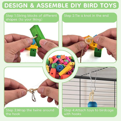 Bird Toys for Parrot, Birds Cage Chewing Playing Training Toy for Cockatoos - Image 4