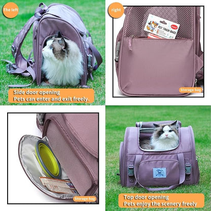 Pet Backpack Carrier for Small Dogs Medium Cats, Breathable and Collapsible - Image 3