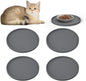 Arespark Cat Food Mat, Round Eating Plates Tray by Arespark