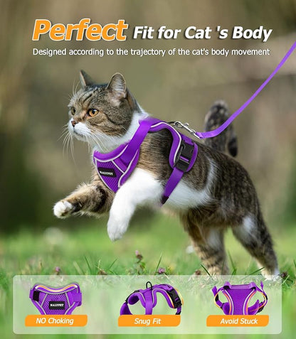 Halypet Cat Harness and Leash Set Escape Proof Adjustable Cat Leash Comfortable - Image 6