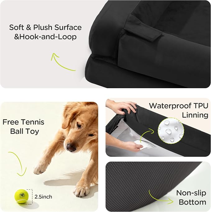 Orthopedic Dog Bed for Extra Large Dogs, XXL Waterproof Egg Crate Memory Foam - Image 6