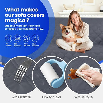 Waterproof Couch Covers for Pets, Waterproof Dog Bed Cover, Anti-Slip Soft Dog - Image 6