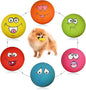 Smile Face Dog Squeaky Toys Soft Latex Squeak Balls by HDSX