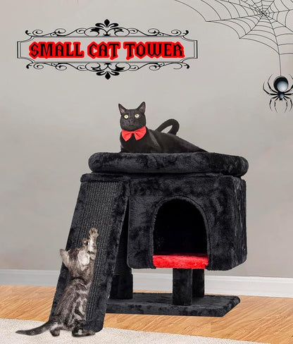 SYANDLVY Gothic Cat Tree with Coffin Bed - Image 4