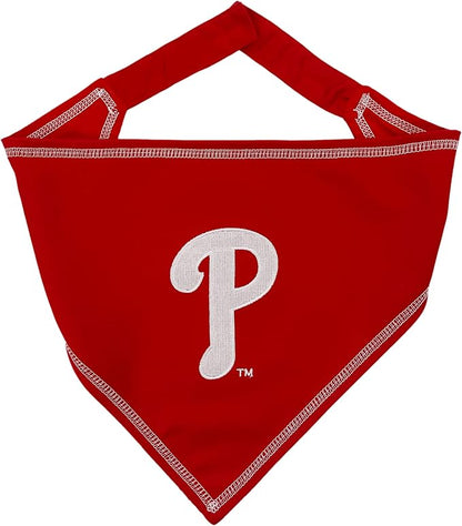 Pets First MLB Philadelphia Phillies TIE Bandana, Small/Medium. Dog Bandana by PETSFIRST