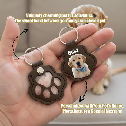 Personalized Dog Hair Keychain Pet Fur Keepsake Pet Memorial Cute Storage - Image 5