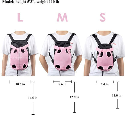 Dog Carrier Pink Legs Out Front Pet Carrier Backpack Comfortable Puppy Bag - Image 6
