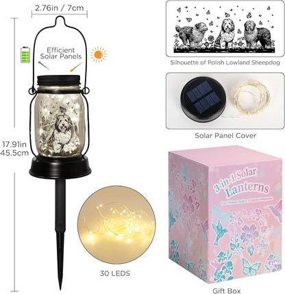 Polish Lowland Sheepdog Gifts for Women/Men, Pet Solar Lanterns Polish Lowland - Image 6