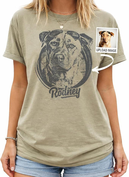 Personalized Dog Photo Shirt for Women and Men, Custom Dogs Face Shirt by Unknown