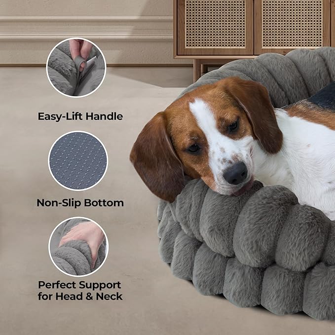 BALANCE Calming Dog Bed for Extra Large Dogs, 42 Inches Oval Washable XL Pet Bed - Image 4
