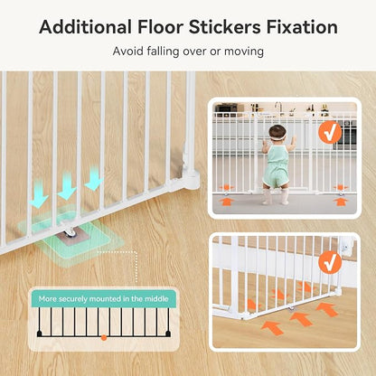 COMOMY 80" Extra Wide Baby Gate, Dog Gate - Image 6