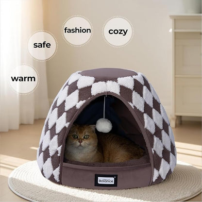 BALANCE Cat Beds for Indoor Cats, 2-in-1 Cat Bed Cave - Image 8