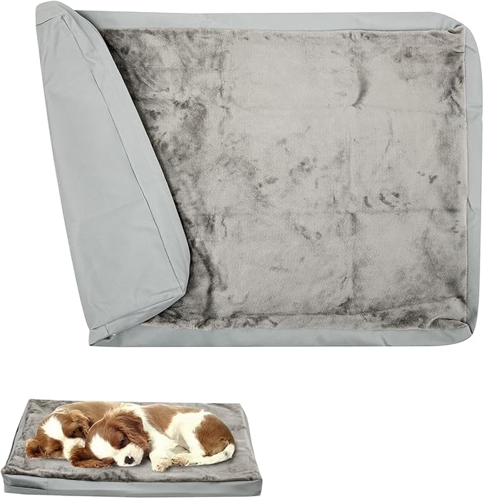 Waterproof Dog Bed Cover, Washable Removable Pet Dog Crate Pad Replacement Cover by JYSILIYH