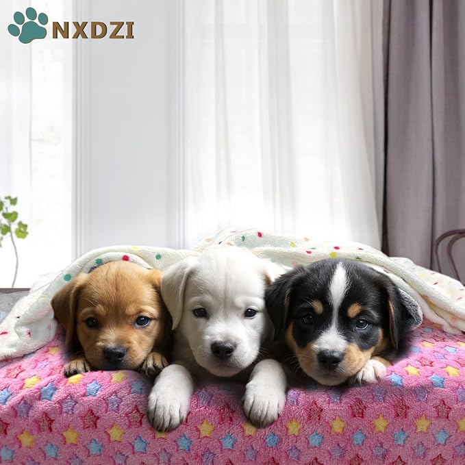 Dog Blankets for Small Medium Dogs Washable, 3 Pack Pet Blanket Washable 30" x - Image 2