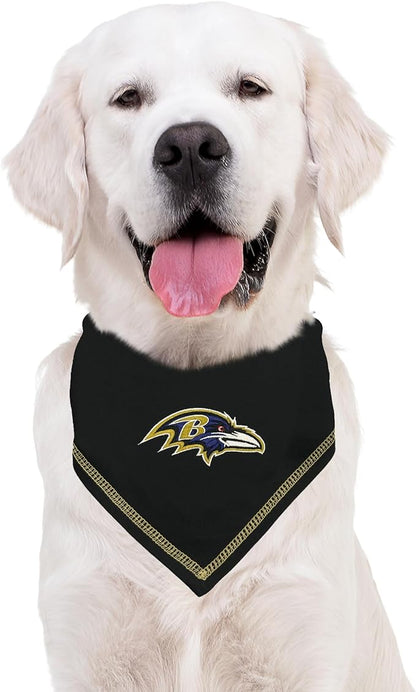 Pets First NFL Baltimore Ravens TIE Bandana, Size Large/X-Large. Dog Bandana - Image 4