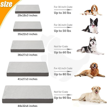 KSIIA Orthopedic Dog Bed, Waterproof, 41 x 27 Inch, Deluxe Plush, Removable - Image 6