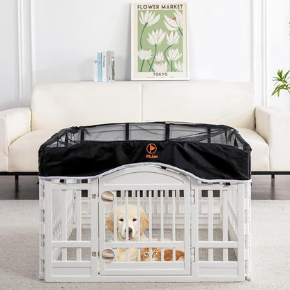 PJYuCien Dog Playpen Mesh Top Cover, Fits 36 Inch 4 Panels Regular Square - Image 8