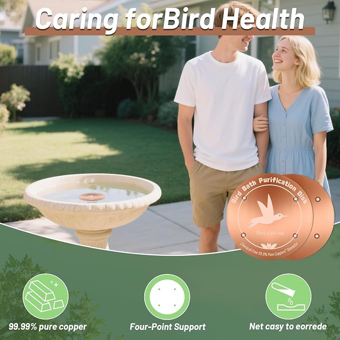 4 Inches Pure Copper Bird Bath Purification Disk, 0.6mm thick, Reinforced - Image 4