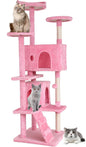 BestPet | 70" Cat Tree Tower | Pink | Sturdy, Hanging Cat Toys, Observation by BestPet