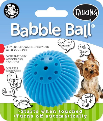 Pet Qwerks 2 Pack of Talking Babble Ball Interactive Dog Toys, Small by PetQwerks