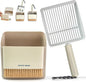 Metal Cat Litter Scooper with Holder, Stainless Steel Metal Litter Scoop by Accesfire