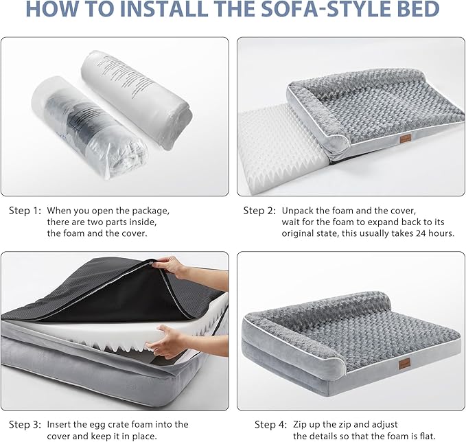 BFPETHOME Orthopedic Dog Beds for Large Dogs-Waterproof Sofa Dog Bed - Image 5