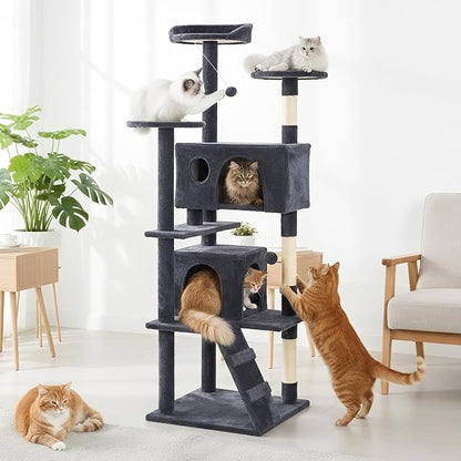 Sweetcrispy 70 Inch Cat Tree Tower, Indoor Cat Condo - Image 3