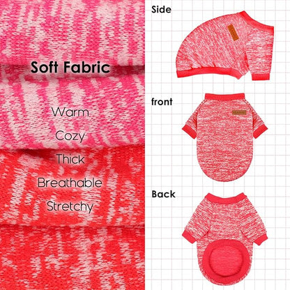 2 Pcs Dog Sweaters for Small Dogs Girl Boy Winter Fleece Clothes Warm Soft Dog - Image 5