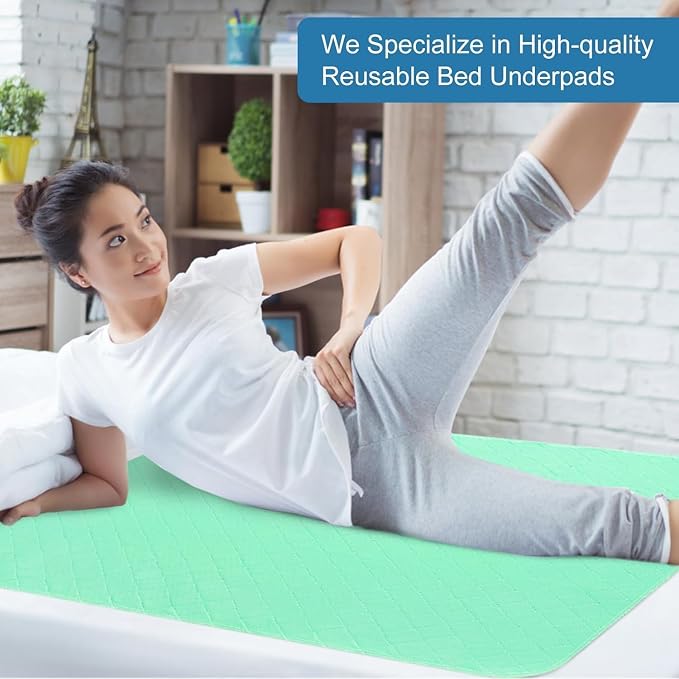 OUTCREATOR® Washable Bed Pads 34" x 36", Incontinence Mattress Protector - Image 7