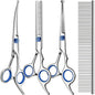 Professional 4 in 1 Dog & Cat Grooming Scissors Kit by Unknown