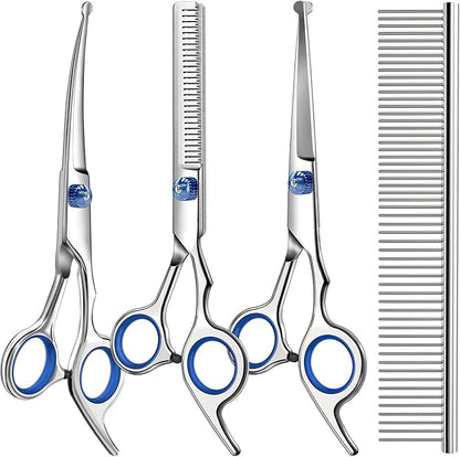 Professional 4 in 1 Dog & Cat Grooming Scissors Kit - Image 8