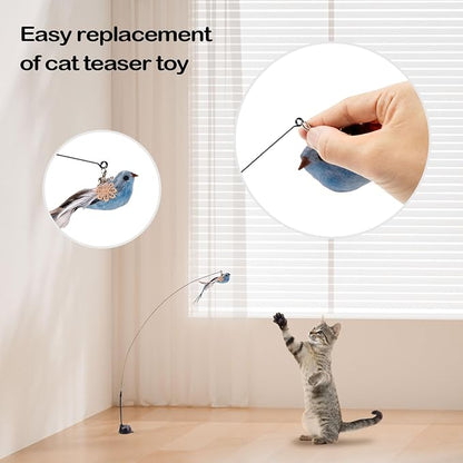 10PCS Cat Bird Toy Refills Feather Cat Wand Attachments - Image 4