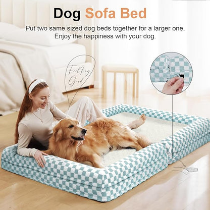Large Dog Bed Orthopedic Washable: Beds Bolster XL Bed Large Big Dogs Egg Crate - Image 3